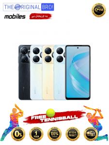 Infinix Smart 8 Pro 4GB + 4GB RAM 128GB Storage - PTA Approved (Official) - 1 Year Official Brand Warranty - Easy Installment - The Original Bro Mobiles-Free Tennis Ball